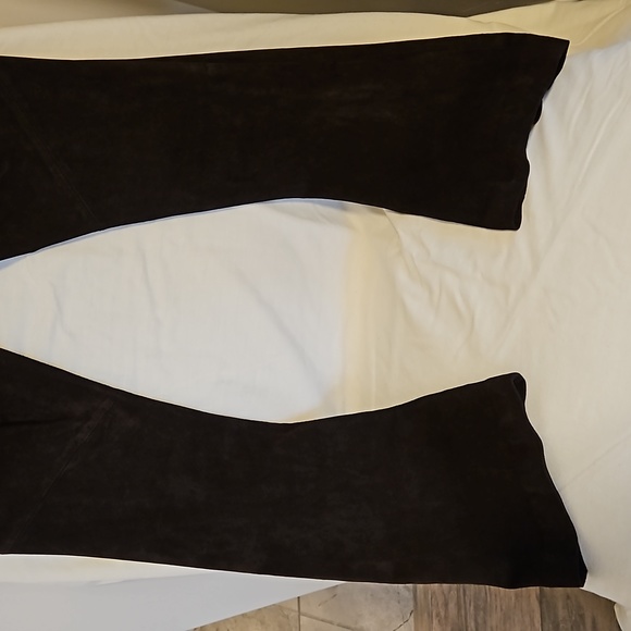 DANIER - SUEDE leather pants - Dark Chocolate Size 2 - Picture 11 of 14